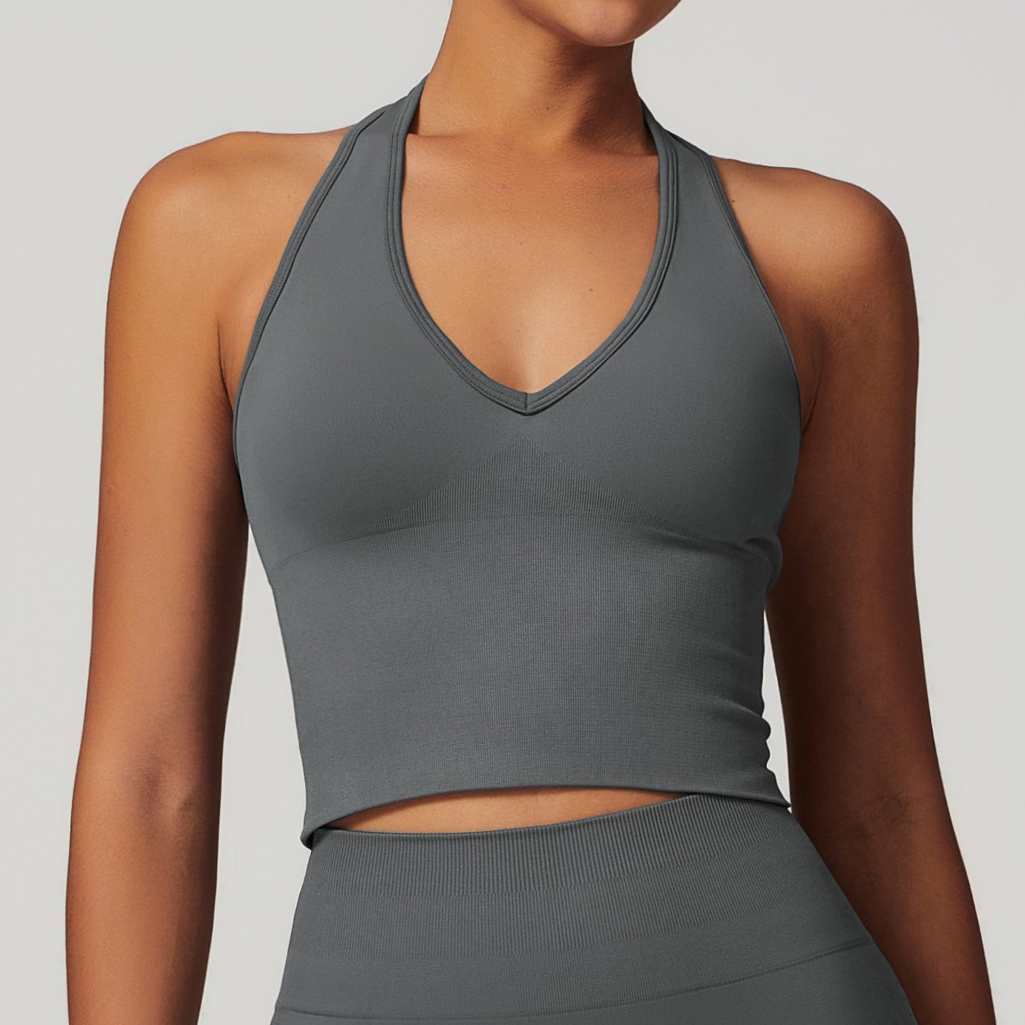 Women's Seamless Halter Cropped Top