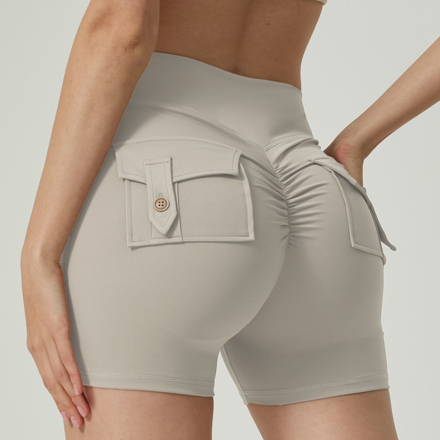 Double Pocket Fitness Yoga Shorts