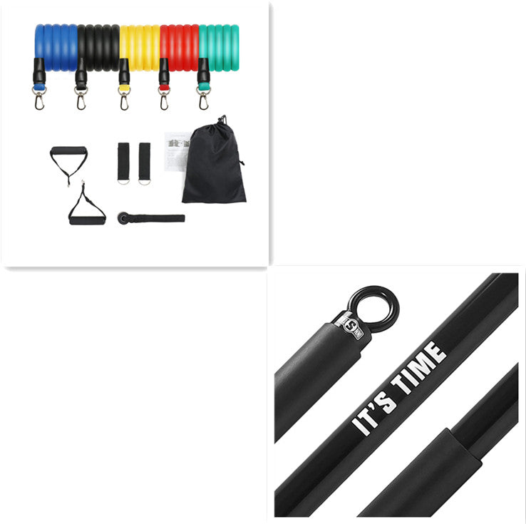 11 Piece Tpe Latex Tensioner Home Fitness Set