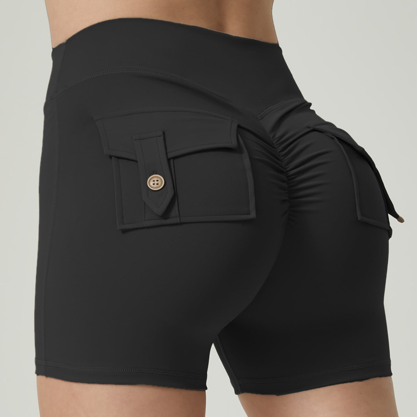 Double Pocket Fitness Yoga Shorts