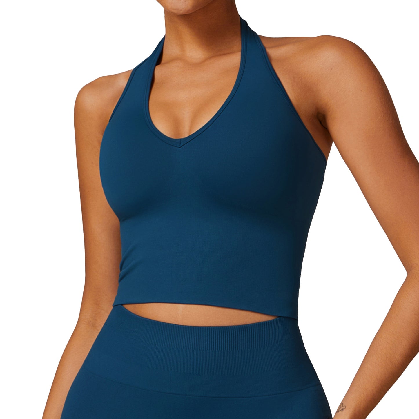 Women's Seamless Halter Cropped Top