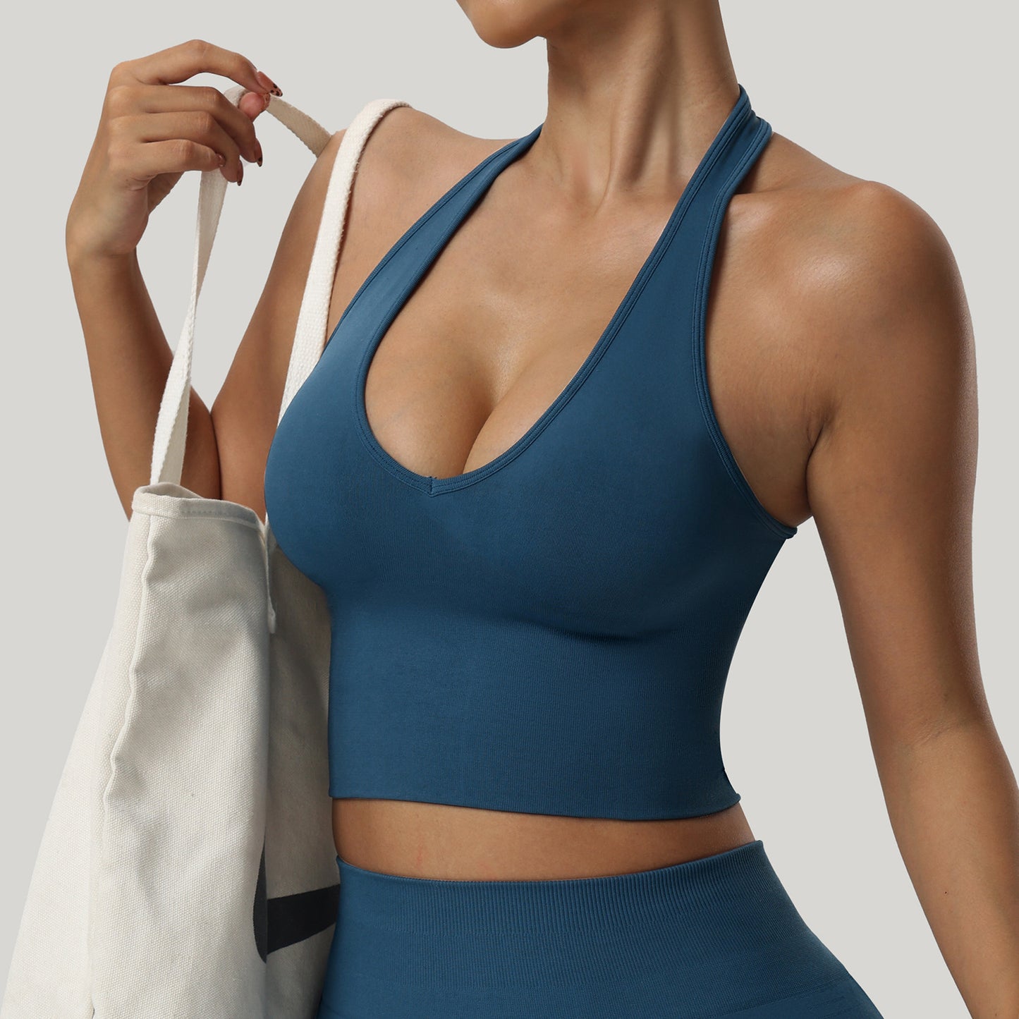 Women's Seamless Halter Cropped Top