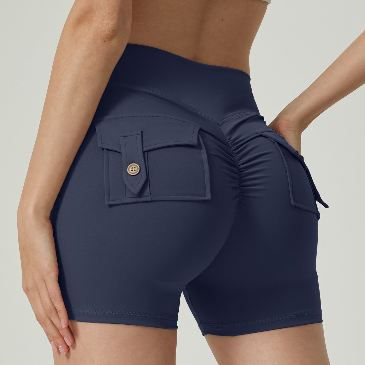 Double Pocket Fitness Yoga Shorts