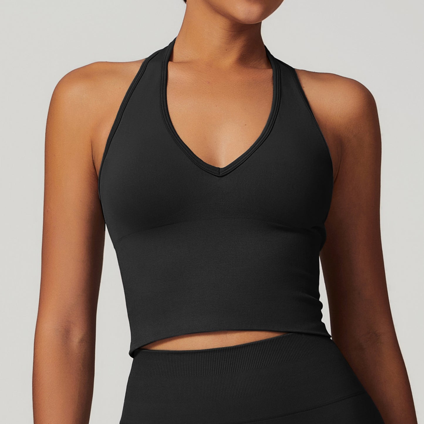 Women's Seamless Halter Cropped Top