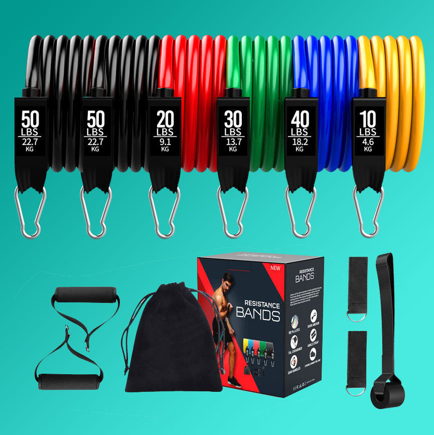 11 Piece Tpe Latex Tensioner Home Fitness Set