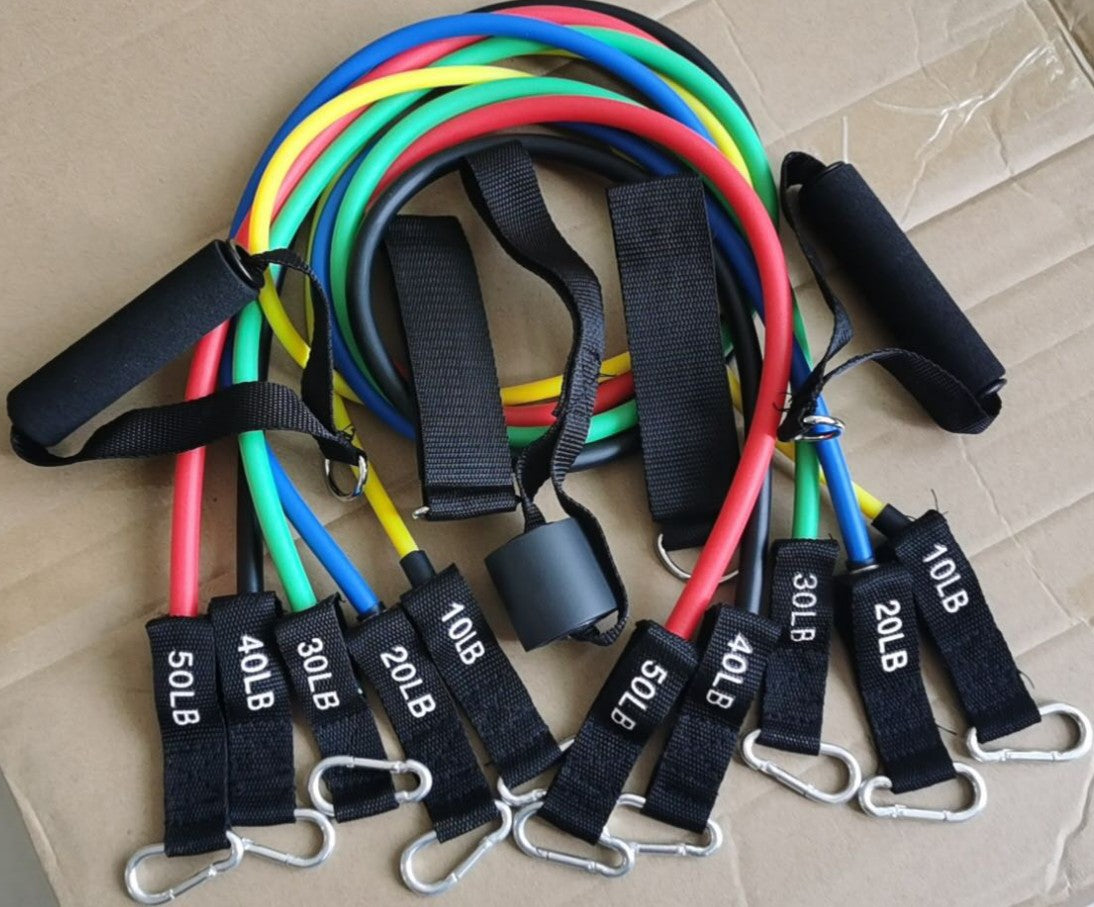 11 Piece Tpe Latex Tensioner Home Fitness Set