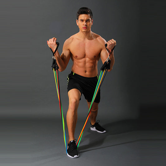 11 Piece Tpe Latex Tensioner Home Fitness Set